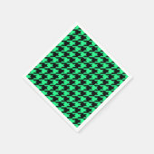 Green Black Hahnentrittmuster Karo Serviette (Ecke)