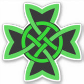 Green Black Irish Symbol Celtic Knot Aufkleber (Vorderseite)