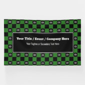 Green & Black Karo - Corporate Event / Messe Banner (Horizontal)