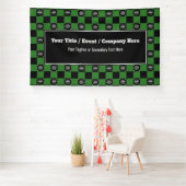 Green & Black Karo - Corporate Event / Messe Banner (Insitu)