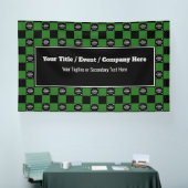 Green & Black Karo - Corporate Event / Messe Banner (Messe)