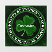 Green/black Kleeblatt St Patrick's Day Irish Pride Fensteraufkleber (Blatt)