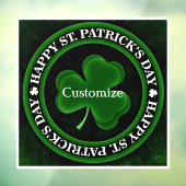 Green/black Kleeblatt St Patrick's Day Irish Pride Fensteraufkleber (Blatt 3)