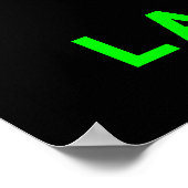 Green & Black Laser Warn Poster (Ecke)