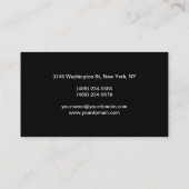 Green Black Makeup Artist Script Business Card Visitenkarte (Rückseite)