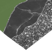 GREEN BLACK MARBLE AGATE Table Runner Kurzer Tischläufer (Ecke)