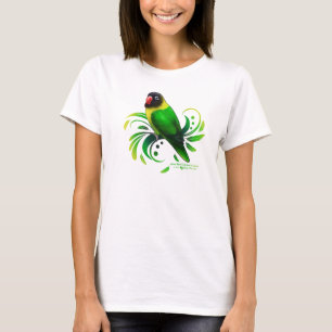Green Black Masked Lovebird T-Shirt