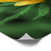 Green Black Mit Augen Susan Abstrakt Blume Art Poster (Ecke)