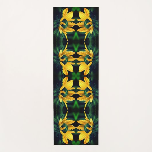 Green Black Mit Augen Susan Abstrakt Blume Art Yogamatte (Vorderseite)