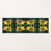 Green Black Mit Augen Susan Abstrakt Blume Art Yogamatte (Vorderseite (Horizontal))