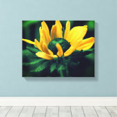 Green Black Mit Augen Susan Blume Leinwanddruck (Insitu (Holzboden))