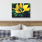 Green Black Mit Augen Susan Blume Leinwanddruck (Insitu (Schlafzimmer))