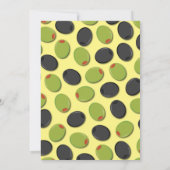 Green & Black Olives Kinder 1. Geburtstag Party Einladung (Rückseite)