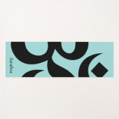 Green Black Om Symbol Personalisiert Reversible Yogamatte (Vorderseite (Horizontal))