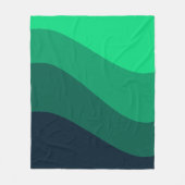 Green Black Ombre Wave Muster Fleecedecke (Vorderseite)