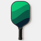 Green Black Ombre Wave Muster Pickleball Schläger (Rückseite)