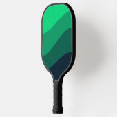 Green Black Ombre Wave Muster Pickleball Schläger (Links)