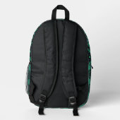 Green & Black Paisley Bedruckter Rucksack (Rückseite)