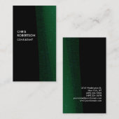 Green Black Pattern Einzigartige Visitenkarte (Vorne/Hinten)