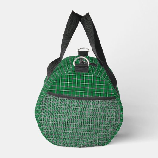 Green Black Plaid Classic Pattern Duffle Bag (Rechts)