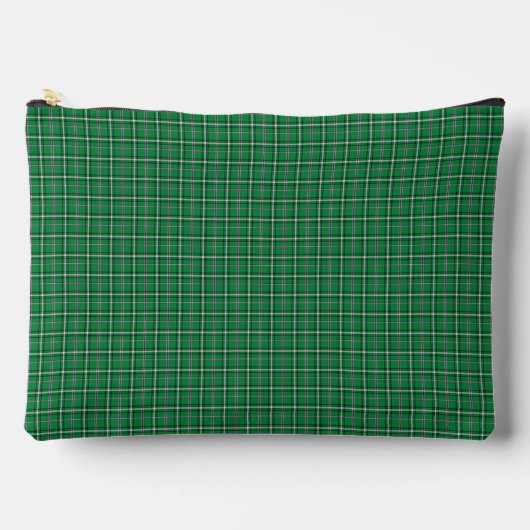 Green Black Plaid Classic Pattern Modern Zubehörtasche (Vorderseite)