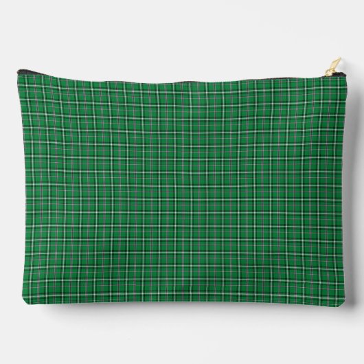 Green Black Plaid Classic Pattern Modern Zubehörtasche (Rückseite)