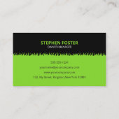 Green Black Ray Landscaping Service Lawncare Mow Visitenkarte (Rückseite)