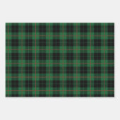 Green Black Red Tartan Kariert Buffalo Kariert Wat Geschenkpapier Set (Vorderseite 2)