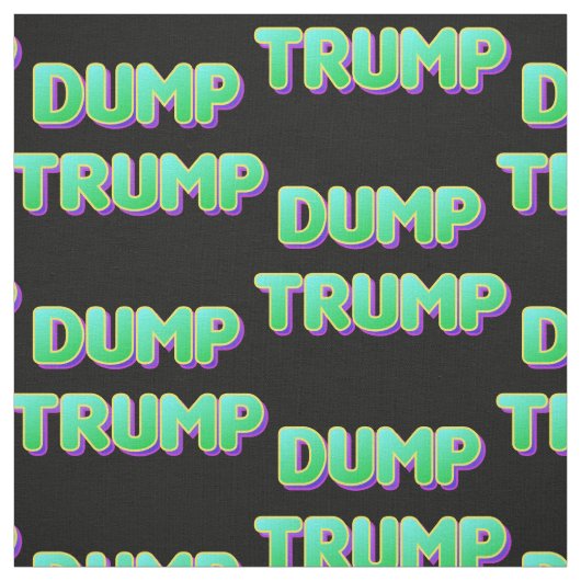 Green Black Retro Dump Trump Stoff (Muster)