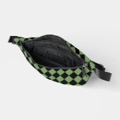 Green Black Schachbrett Diamond Pattern Bauchtasche (Offen)