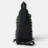 Green Black Schachbrett Diamond Pattern Crossbody Bag (Rückseite)