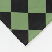 Green Black Schachbrett Diamond Pattern Fleecedecke (Ecke)