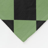 Green Black Schachbrett Diamond Pattern Fleecedecke (Ecke)