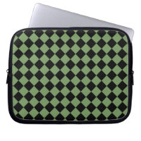 Green Black Schachbrett Diamond Pattern