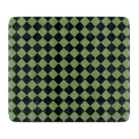 Green Black Schachbrett Diamond Pattern