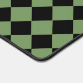 Green Black Schachbrett Diamond Pattern Schreibtischunterlage (Ecke)