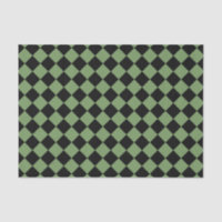 Green Black Schachbrett Diamond Pattern
