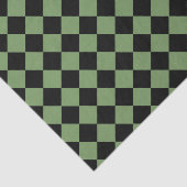 Green Black Schachbrett Diamond Pattern Seidenpapier (Ausschnitt)
