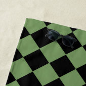 Green Black Schachbrett Diamond Pattern Strandtuch (Beispiel)