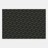 Green Black Small Polka Dot Frohe Weihnachten Geschenkpapier Set (Vorderseite 3)