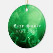 Green Black Smoke Vape Shop Keramik Ornament (Links)