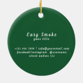 Green Black Smoke Vape Shop Keramik Ornament (Hinten)