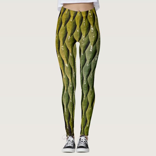 Green Black Snake Scales Leggings (Vorderseite)