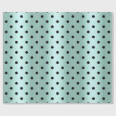 Green Black Spot ELEGANT BIRTHDAY WEDING WRAP Geschenkpapier (Flach)