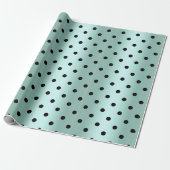 Green Black Spot ELEGANT BIRTHDAY WEDING WRAP Geschenkpapier (Ungerollt)