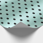 Green Black Spot ELEGANT BIRTHDAY WEDING WRAP Geschenkpapier (Ecke)
