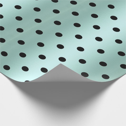 Green Black Spot ELEGANT BIRTHDAY WEDING WRAP Geschenkpapier (Ecke)