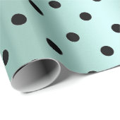 Green Black Spot ELEGANT BIRTHDAY WEDING WRAP Geschenkpapier (Rolleneckpunkt)