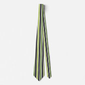 Green Black Stripes Krawatte (Vorderseite)