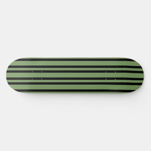 Green Black Stripes Pattern Skateboard (Horizontal)